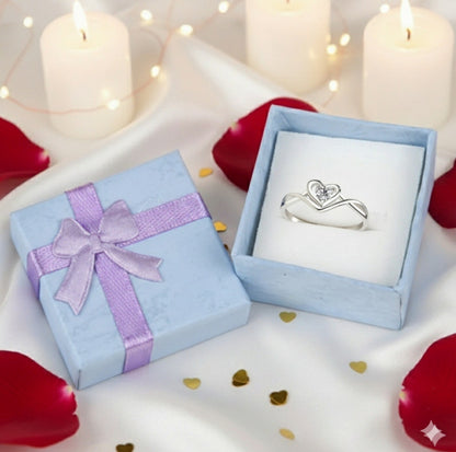 Devora Infinity Heart Solitaire Ring