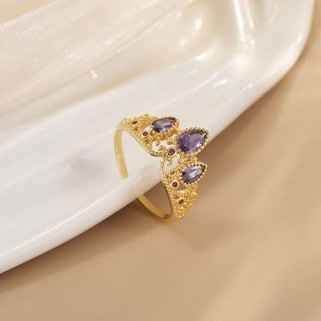Aurelian Amethyst Bloom Ring