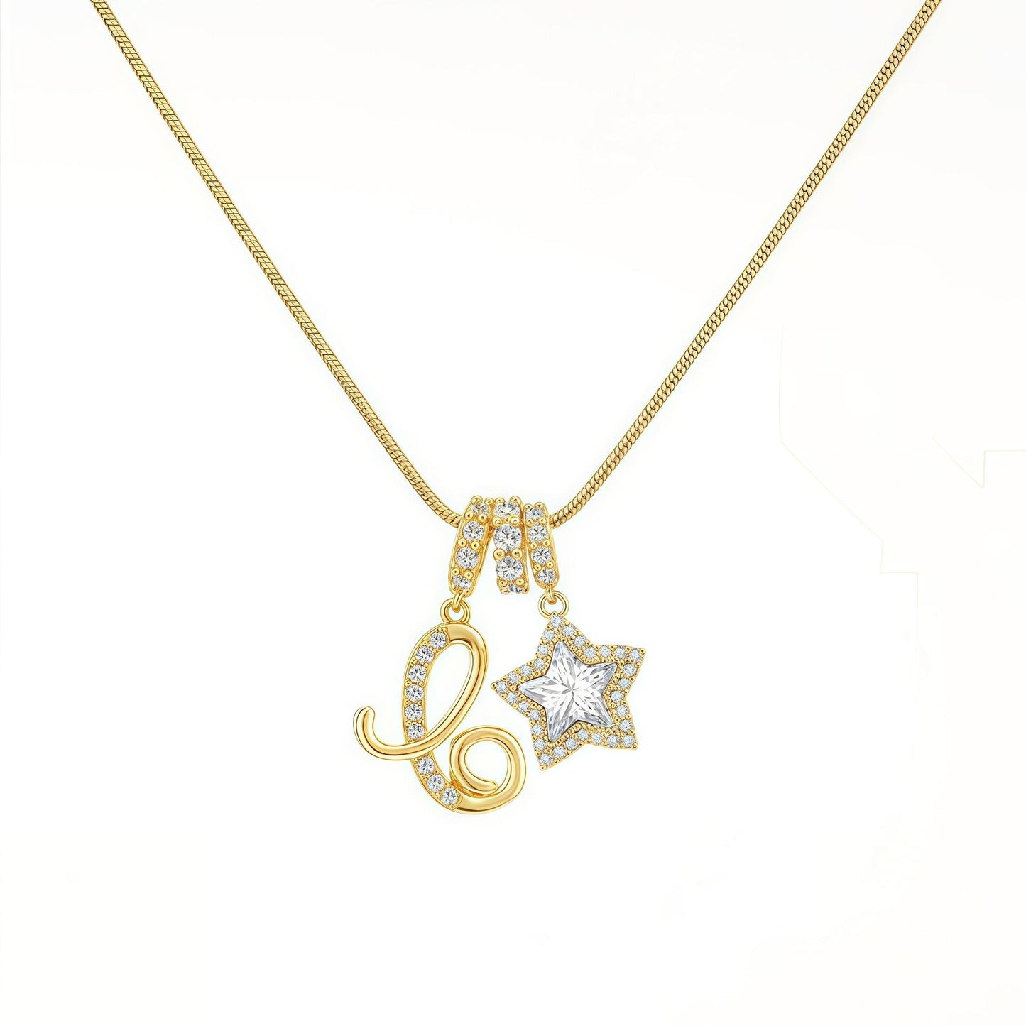 Initial Star Charm Necklace