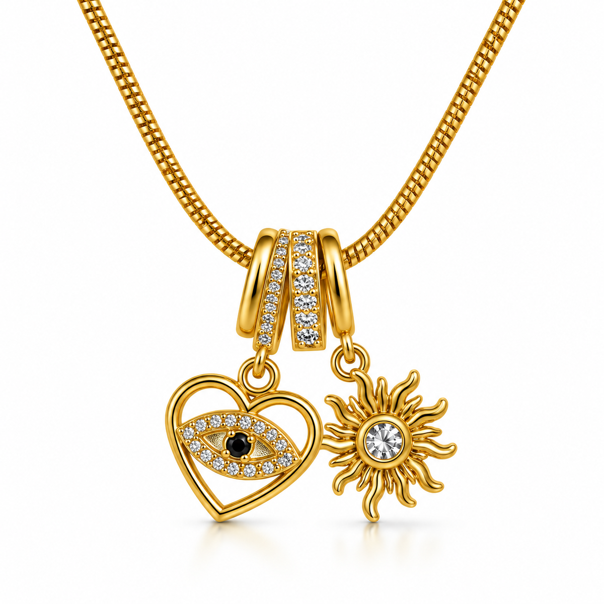 Solara Evil Eye Charm Necklace