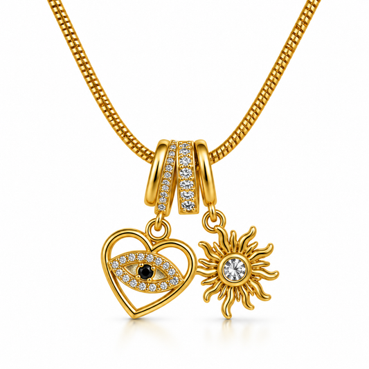 Solara Evil Eye Charm Necklace