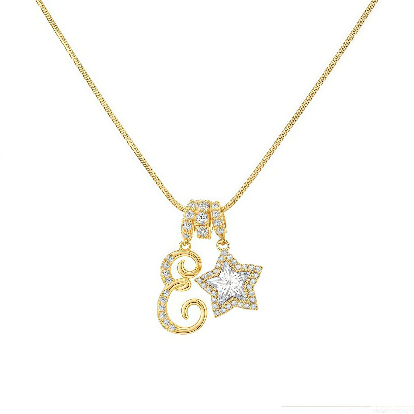 Initial Star Charm Necklace
