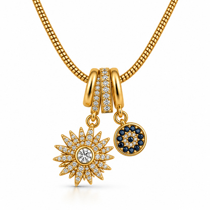 Solara Evil Eye Charm Necklace