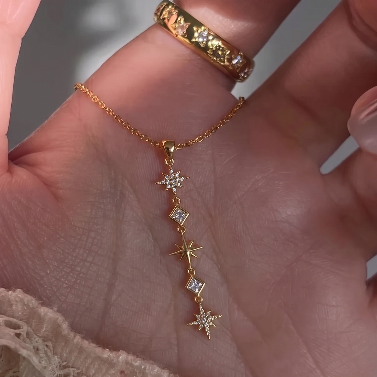 Celestia North Star Drop Necklace
