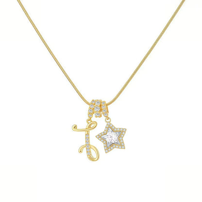 Initial Star Charm Necklace
