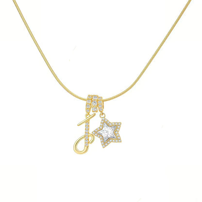Initial Star Charm Necklace