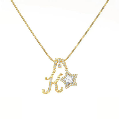 Initial Star Charm Necklace