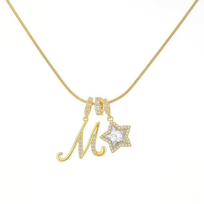 Initial Star Charm Necklace