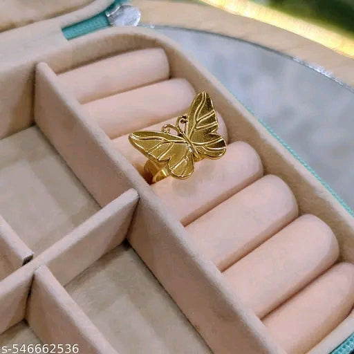 Gilded Flutter Adjustable Ring