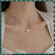 Layered Pearl Pendant Necklace