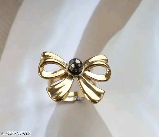 Noir Luxe Bow Ring