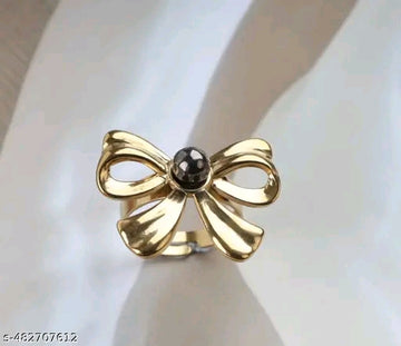 Noir Luxe Bow Ring