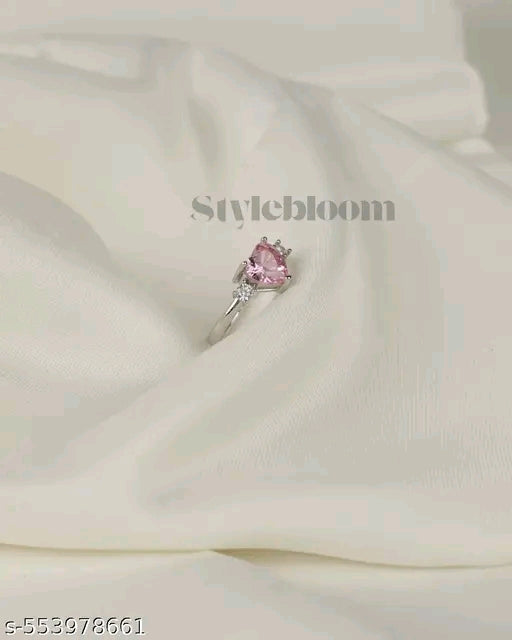 Blush Heart Solitaire Ring