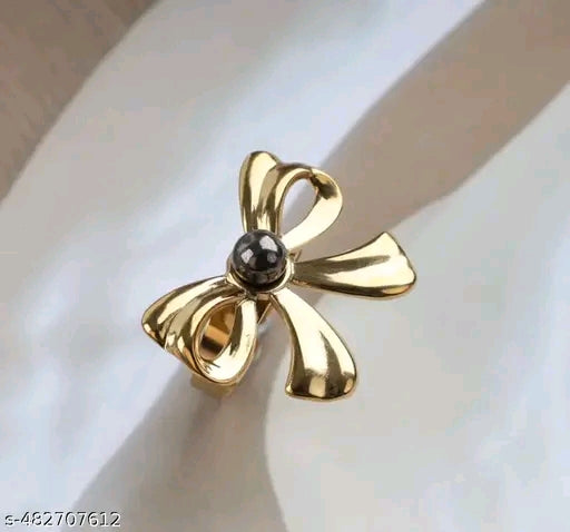 Noir Luxe Bow Ring