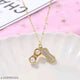Dual Pearl & Pavé Peanut Pendant Necklace