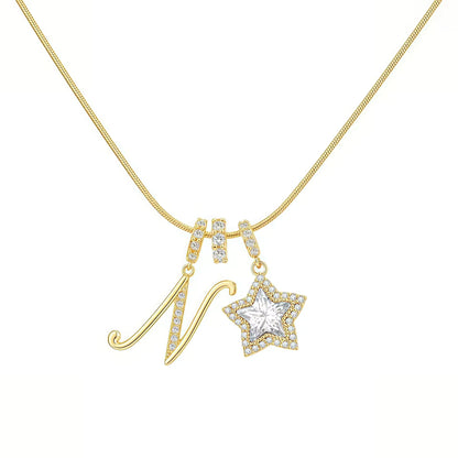 Initial Star Charm Necklace