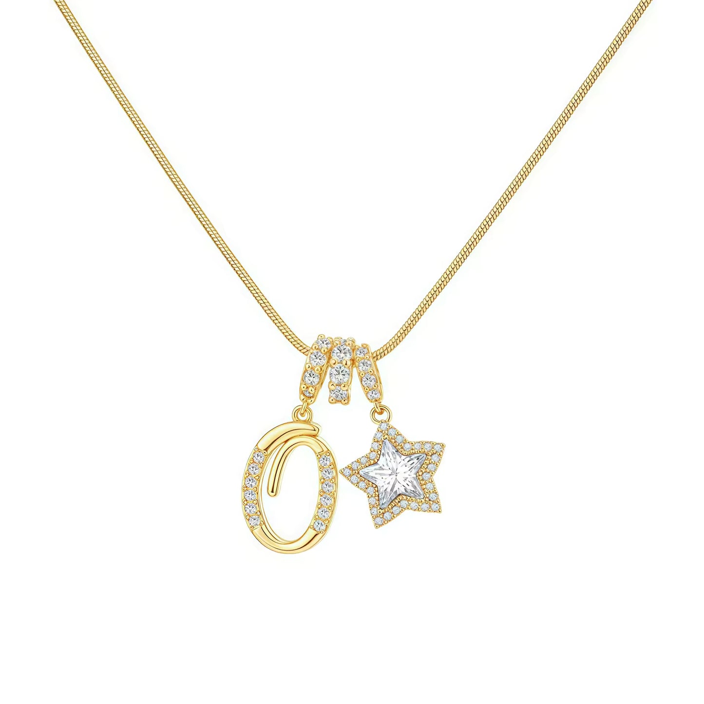Initial Star Charm Necklace