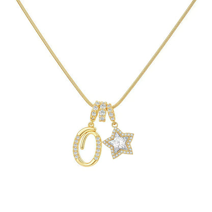 Initial Star Charm Necklace
