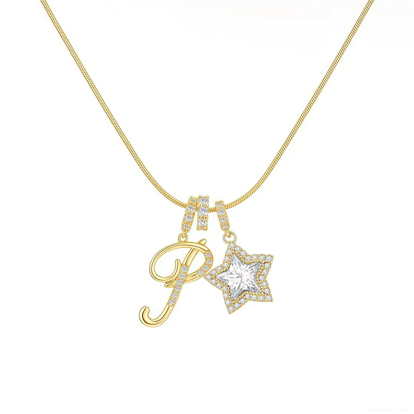Initial Star Charm Necklace