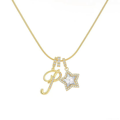 Initial Star Charm Necklace