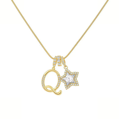 Initial Star Charm Necklace