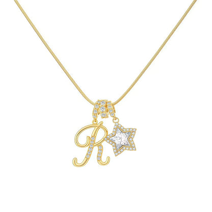 Initial Star Charm Necklace