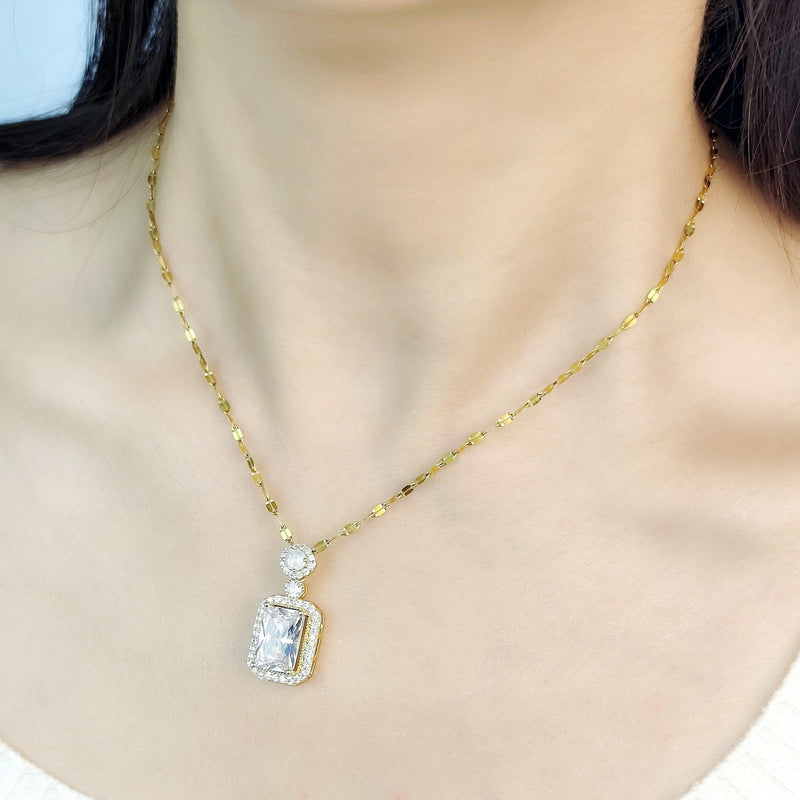 Celestia Royale Radiant Crystal Pendant Necklace