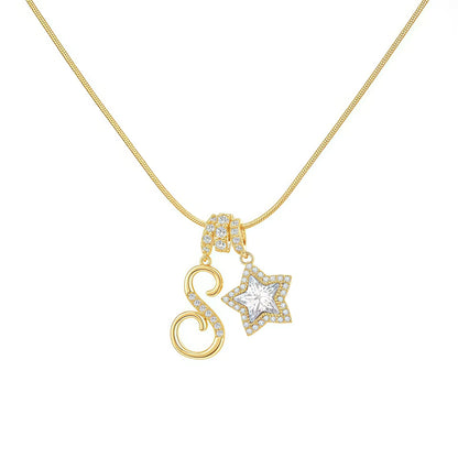 Initial Star Charm Necklace