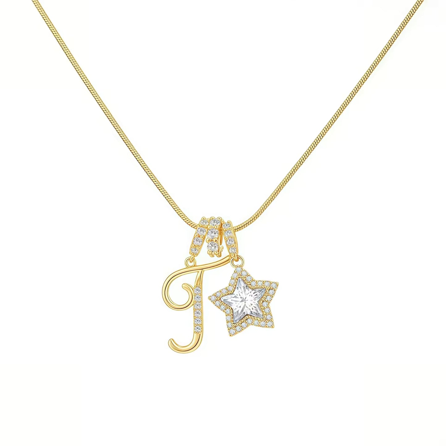 Initial Star Charm Necklace