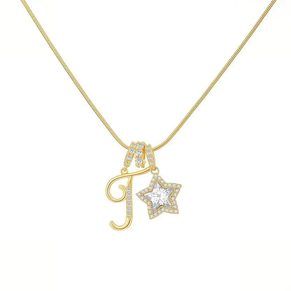 Initial Star Charm Necklace