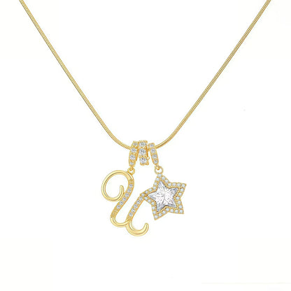 Initial Star Charm Necklace