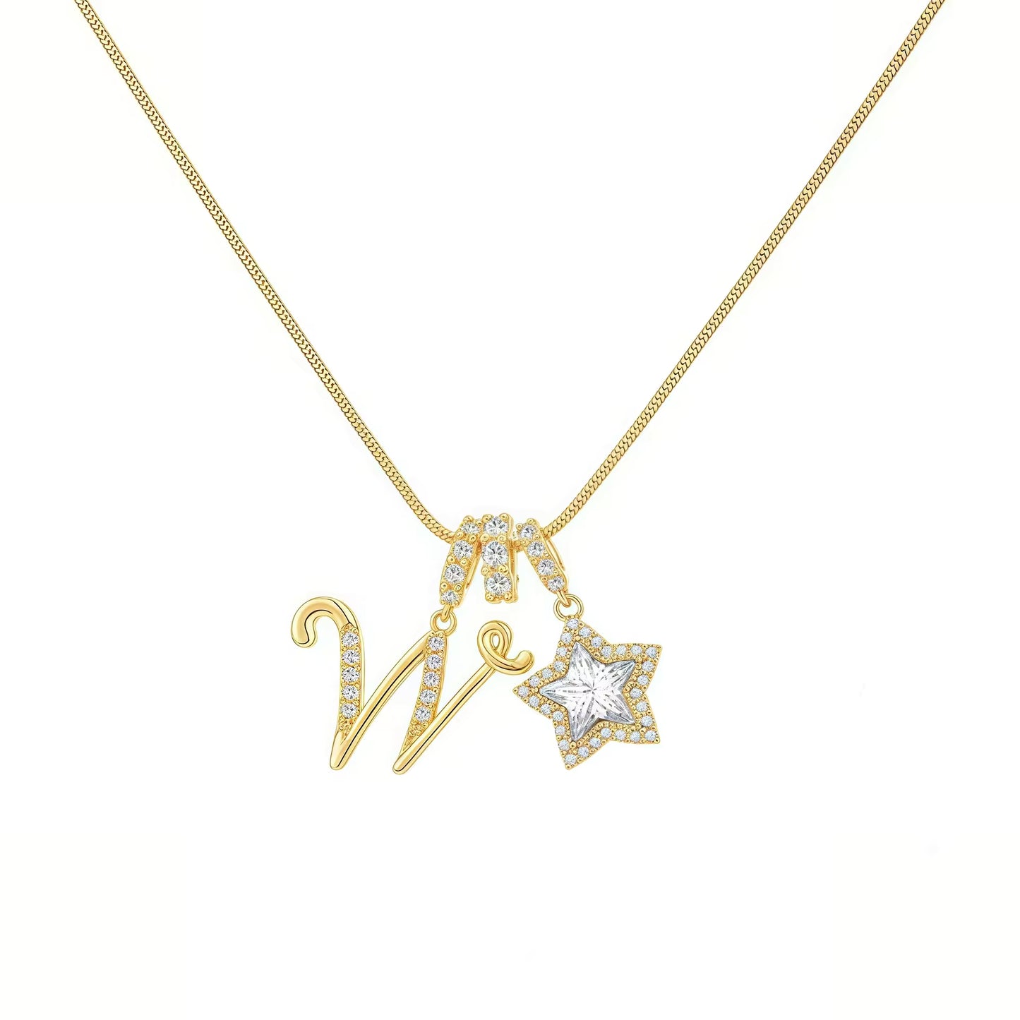 Initial Star Charm Necklace