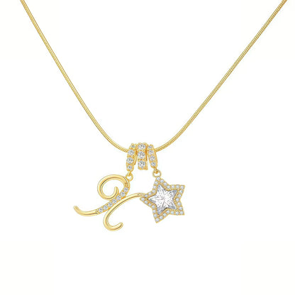 Initial Star Charm Necklace