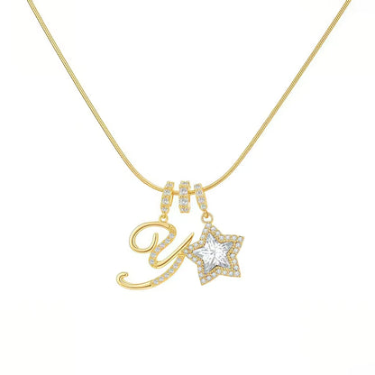 Initial Star Charm Necklace