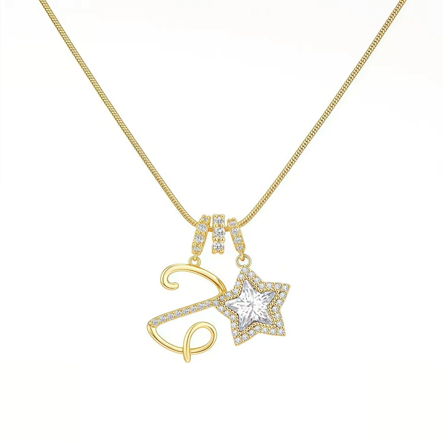Initial Star Charm Necklace