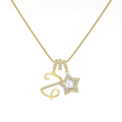 Initial Star Charm Necklace